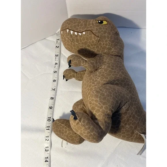 Jurassic World Dinosaur Plush T Rex Brown Stuffed Animal Toy - Picture 5 of 6